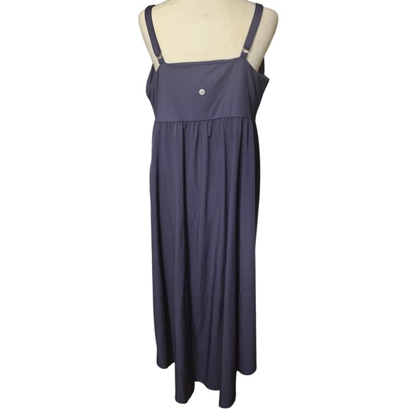 Halara 1X Navy Blue High Low Ruffle Tank Dress Plus Size - Picture 3 of 6